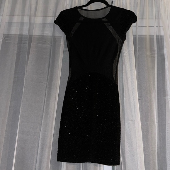 Little black dress with sheer sides and back - Picture 2 of 4